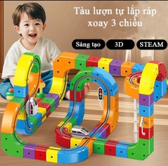 Đường Ray Xe Lửa Nam Châm 9836C - Xếp Hình Nam Châm Cho Bé