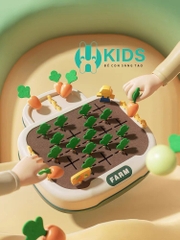 Đồ chơi nông trại toán học, thu hoạch nhổ rau củ cà rốt có bàn cân số hình thỏ giúp bé cải thiện tư duy nhanh nhẹn