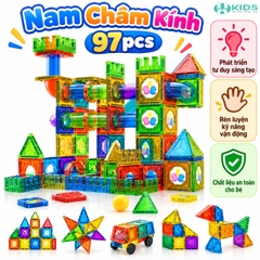 Bộ Xếp Hình Nam Châm Kính 97 Chi Tiết Cho Bé
