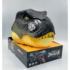 Đồ chơi khủng long hoá trang cỡ lớn, mặt nạ mũ trùm đầu hình khủng long có quai đeo kèm hiệu ứng nhạc đèn cho bé