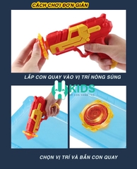 Đồ chơi súng bắn con quay phát sáng vô cực cao cấp, chất liệu nhựa ABS thoả mái va đập siêu hot cho bé