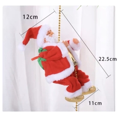Đồ chơi ông già Noel leo dây, lộn nhào, leo thang, chui ống khói, chơi nhạc cụ, vác quà - Đồ chơi Noel vui nhộn cho bé
