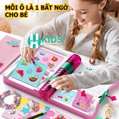 Đồ chơi sách nhật ký ma thuật, hộp quà tặng bí mật vui nhộn kèm nhiều phụ kiện sticker dễ thương cho bé gái