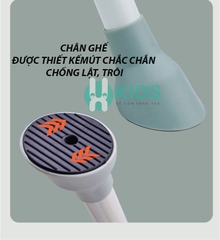 Ghế ăn dặm đa năng kích thước lớn, 2 chế độ chân, có thể gấp gọn, kèm túi đựng đồ tiện dụng cho bé từ 6 tháng