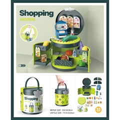 Hộp túi xách biến hình 2in1 đa năng thành đồ chơi nhà bếp nấu ăn, bác sĩ, trang điểm có quai đeo tiện lợi cho bé