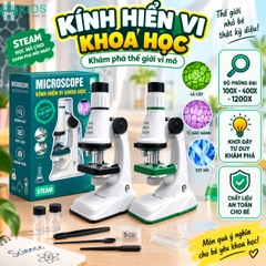 Kính Hiển Vi Khoa Học Cho Bé Kèm Tiêu Bản Microscope 1200X