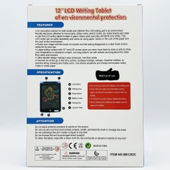 Bảng Viết Vẽ LCD Đa Sắc 12 Inch Cho Bé – Kèm Bút Và Nút Xó – Mã BB1202C