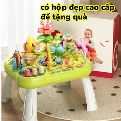Bàn đồ chơi giáo dục sớm Montessori đa chức năng 6in1 cỡ lớn có câu cá, đập chuột giúp trẻ phát triển toàn diện kỹ năng