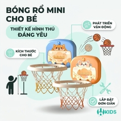 Bảng bóng rổ mini treo tường cho bé kèm bóng – Bộ Rổ Bóng Mini Gắn Tường Cho Bé Hình Thú Dễ Thương Basketball Kids
