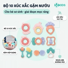 Bộ 10 món đồ chơi xúc xắc gặm nướu cho bé sơ sinh