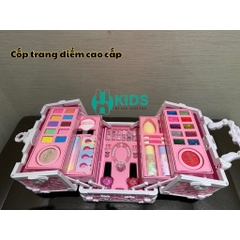 Bộ cốp trang điểm cao cấp cho bé gái, bộ đồ chơi trang điểm thật đầy đủ phụ kiện an toàn, dễ thương cho trẻ em
