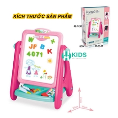 Bảng vẽ sáng tạo 2 mặt có từ tính cao cấp, xoá dễ dàng, không bám bụi có ngăn để dụng cụ học tập cho bé