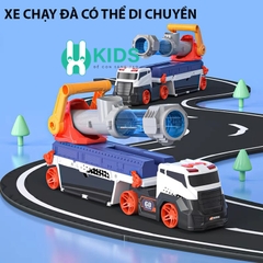 Đồ chơi ô tô tải vận chuyển cỡ lớn có nòng bắn bóng