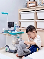 Đồ chơi xe đẩy dụng cụ thiết bị y tế cỡ lớn tới 116cm nhập vai bác sĩ y tá cao cấp cỡ lớn cho bé gái bé trai