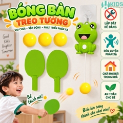 Bộ Bóng Bàn Treo Tường Cho Bé Hình Ếch – Đồ Chơi Rèn Luyện Phản Xạ Và Vận Động