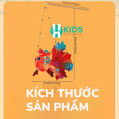 Đèn lồng trung thu con cá chép màu sắc lắp ráp thủ công DIY có đèn nhấp nháy 3 chế độ phát sáng siêu đẹp cao cấp cho bé