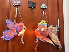 Đèn lồng trung thu con cá chép màu sắc lắp ráp thủ công DIY có đèn nhấp nháy 3 chế độ phát sáng siêu đẹp cao cấp cho bé