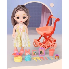 Hộp quà ngọt ngào: Ngôi nhà búp bê mini (có đèn ) đầy đủ đồ chơi các chủ đề cho bé