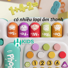 Điện thoại đồ chơi thông minh đa chức năng 16 chế độ chơi có phím piano,kể chuyện,học toán giáo dục sớm ngôn ngữ cho bé