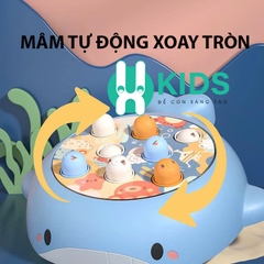 Đồ chơi đập chuột thông minh hình chú cá vui có nhạc vui nhộn kèm bàn xoay tự động rèn luyện đôi tay trẻ em