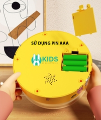 Đồ chơi hứng bắt vịt nhảy múa, câu cá hình vịt xoay 360 có đèn nhạc rèn luyện đôi tay và sự tập trung phản xạ cho bé