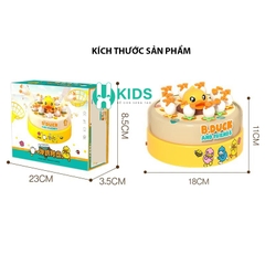 Đồ chơi hứng bắt vịt nhảy múa, câu cá hình vịt xoay 360 có đèn nhạc rèn luyện đôi tay và sự tập trung phản xạ cho bé