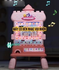 Đồ chơi máy game điện tử xèng bar hoa quả tính điểm mini mô hình khủng long có xu đèn nhạc giải trí vui nhộn cho bé