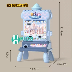 Đồ chơi máy game điện tử xèng bar hoa quả tính điểm mini mô hình khủng long có xu đèn nhạc giải trí vui nhộn cho bé