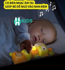 Đồ chơi ngậm gặm nướu mọc răng, xúc xắc, lục lạc hươu cao cổ có đèn nhạc vui nhộn cho bé sơ sinh từ 3 tháng dễ ngủ