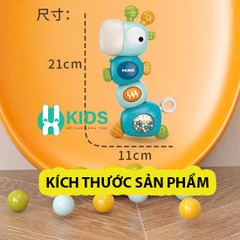 Đồ chơi ngậm gặm nướu mọc răng, xúc xắc, lục lạc hươu cao cổ có đèn nhạc vui nhộn cho bé sơ sinh từ 3 tháng dễ ngủ