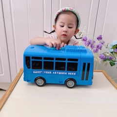 Đồ chơi ô tô buýt xe bus biến hình đa chức năng trò chơi giáo dục sớm có vô lăng xoay đèn nhạc cho trẻ em từ 1 tuổi