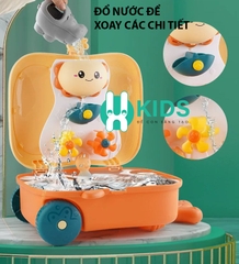 Đồ chơi vali xúc cát hình vịt, khủng long, cá voi cỡ lớn cho bé trai bé gái đi biển nghịch nước nhà tắm nhiều phụ kiện