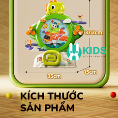 Đồ chơi bắt bóng hứng bi tính điểm phiên bản vòng quay mới có nhiều chế độ chơi, đường trượt ô tô có đèn nhạc cho bé