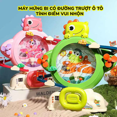 Đồ chơi bắt bóng hứng bi tính điểm phiên bản vòng quay mới có nhiều chế độ chơi, đường trượt ô tô có đèn nhạc cho bé