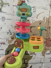 Đồ chơi giáo dục sớm đa năng 3in1 có đập chuột cùng đường trượt kết hợp bắn bóng tính điểm cho bé từ 6 tháng - 3 tuổi