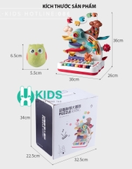 Đồ chơi giáo dục sớm đa chức năng có phím piano, đàn gõ, đường ray ô tô