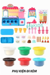 Đồ chơi máy bán kem có đèn với đất nặn nhiều màu