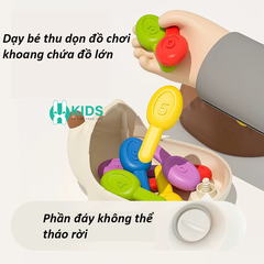 Đồ chơi lắp ghép thanh rút toán học màu sắc chú nhím giáo dục sớm giúp bé phát triển trí óc thông minh, khéo léo đôi tay