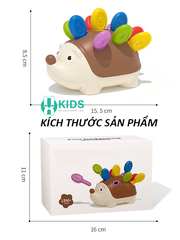 Đồ chơi lắp ghép thanh rút toán học màu sắc chú nhím giáo dục sớm giúp bé phát triển trí óc thông minh, khéo léo đôi tay