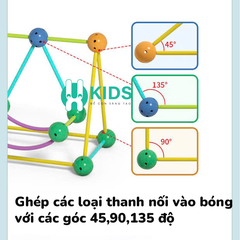 Đồ chơi lắp ráp xếp hình khối xây dựng 3D giáo dục sáng tạo nâng cao khả năng tư duy hình học không gian toán học cho bé