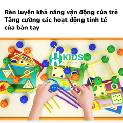 Đồ chơi lắp ráp xếp hình khối xây dựng 3D giáo dục sáng tạo nâng cao khả năng tư duy hình học không gian toán học cho bé
