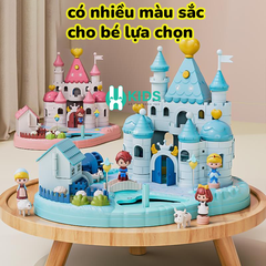 Đồ chơi lâu đài công chúa tuyết elsa có điều khiển từ tính di chuyển búp bê thông minh có đèn nhạc dễ thương cho bé gái