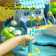 Đồ chơi lâu đài công chúa tuyết elsa có điều khiển từ tính di chuyển búp bê thông minh có đèn nhạc dễ thương cho bé gái