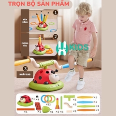 Đồ chơi thể thao vận động BỌ DỪA đa năng tích hợp 3 trò chơi có remote điều khiển phát triển thể chất tư duy cho bé
