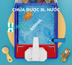 Đồ chơi thuyền chở hàng tàu thủy cỡ lớn giáo dục đa chức năng có trò chơi câu cá, vòi phun nước, dụng cụ nấu ăn cho bé