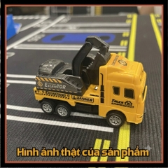 Bộ 6 Xe Công Trình Mini Cho Bé Chạy Đà Pull Back – Đồ Chơi Phương Tiện Xây Dựng