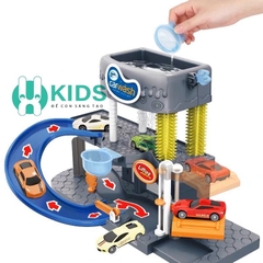 Bộ đồ chơi rửa xe ô tô thông minh đổi màu theo nhiệt độ có đèn và âm thanh sống động cho bé siêu thú vị