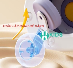 Xe bập bênh chòi chân thế hệ mới đa năng 2 in 1 có nhạc tháo lắp bánh dễ dàng cho bé từ 6 tháng tuổi