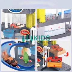 Bộ đồ chơi rửa xe ô tô thông minh đổi màu theo nhiệt độ có đèn và âm thanh sống động cho bé siêu thú vị