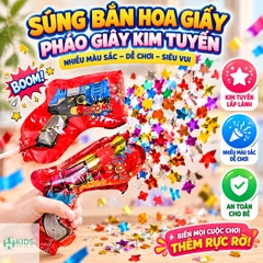 Súng Bắn Hoa Giấy Kim Tuyến Cho Bé – Đồ Chơi Pháo Giấy Nhiều Màu Sắc